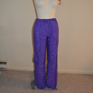 purple track pants